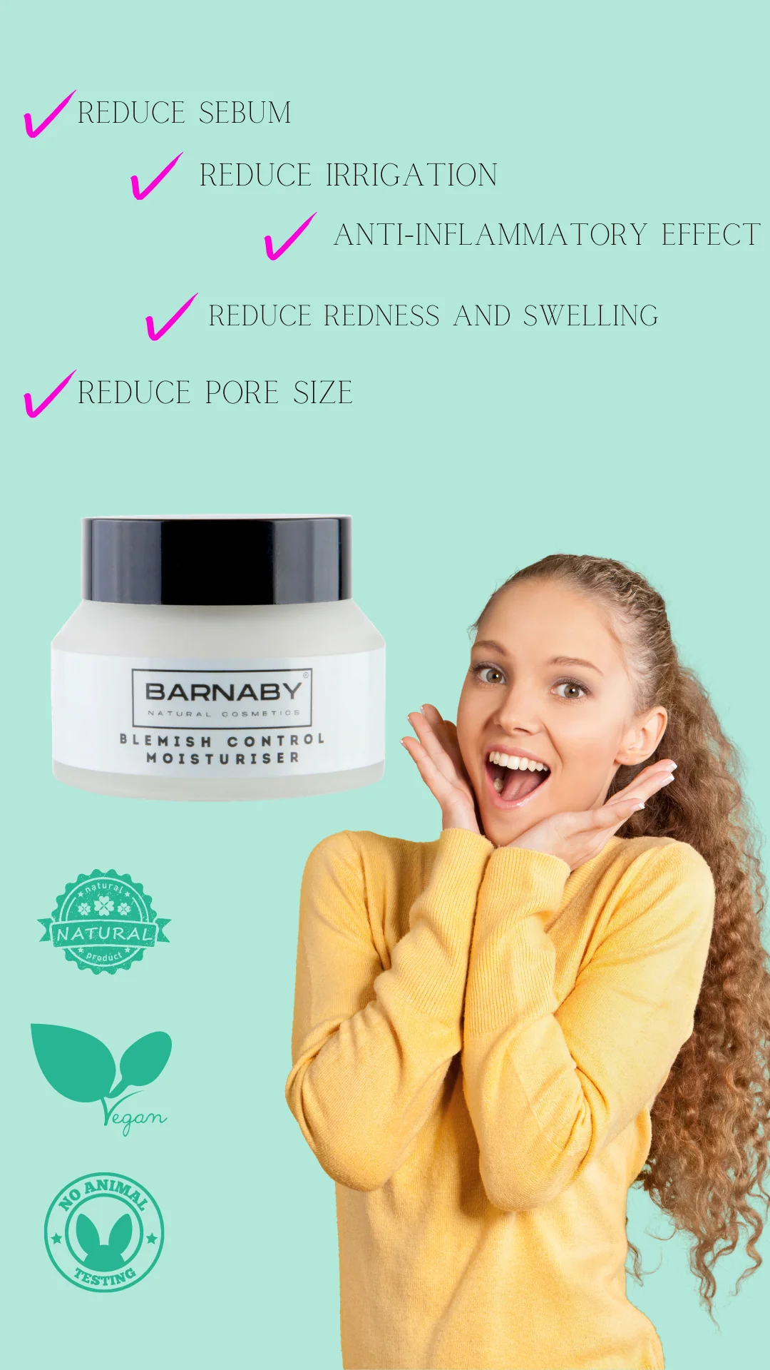 Barnaby Skincare Blemish Control Moisturiser 50ml - Image 4