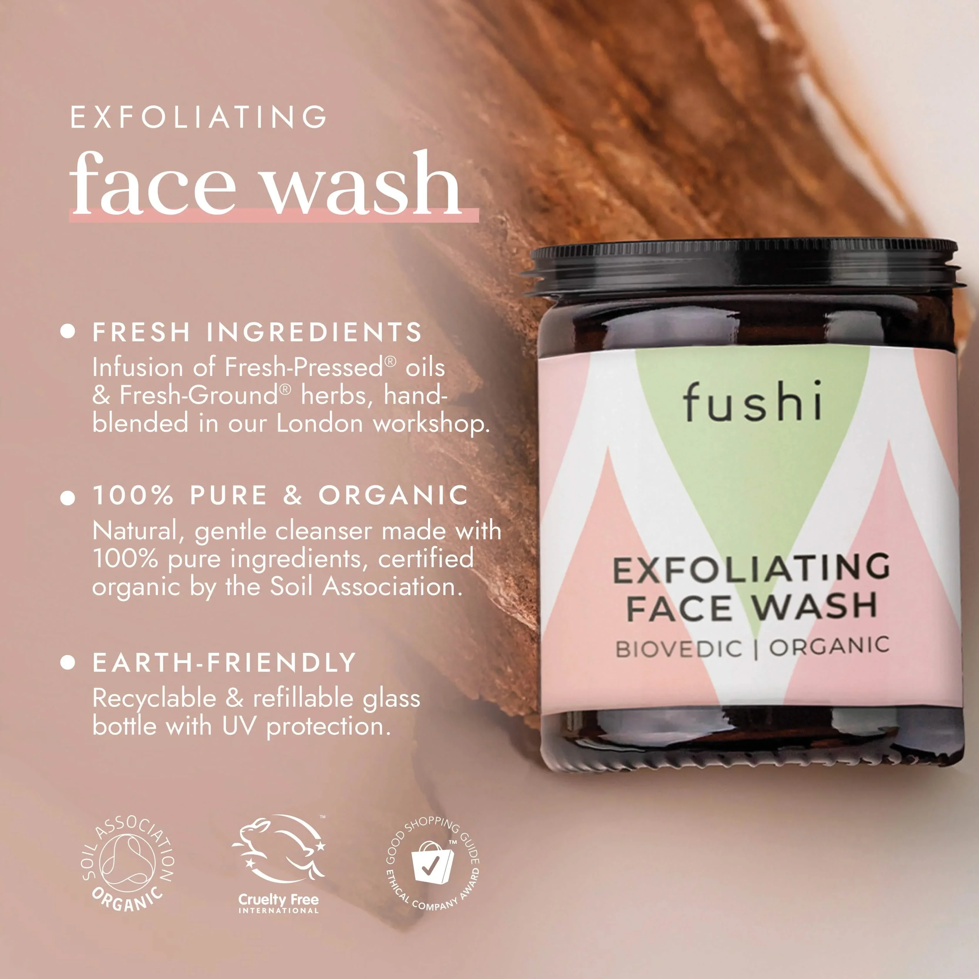 Fushi Wellness - Biovedic Exfoliating Face Wash 150ml - Image 3