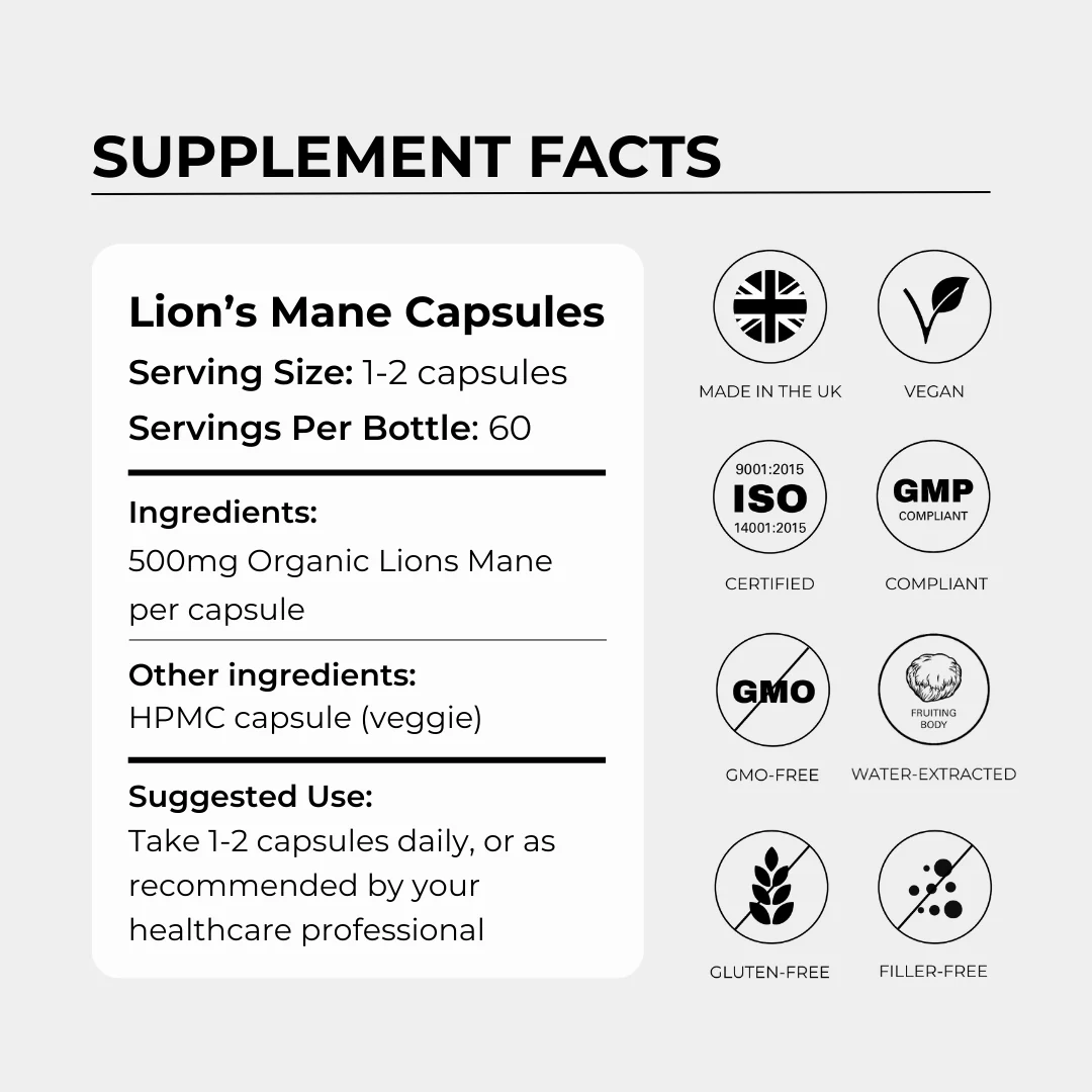 Charava UK - Lions Mane Mushroom 500mg - Image 5