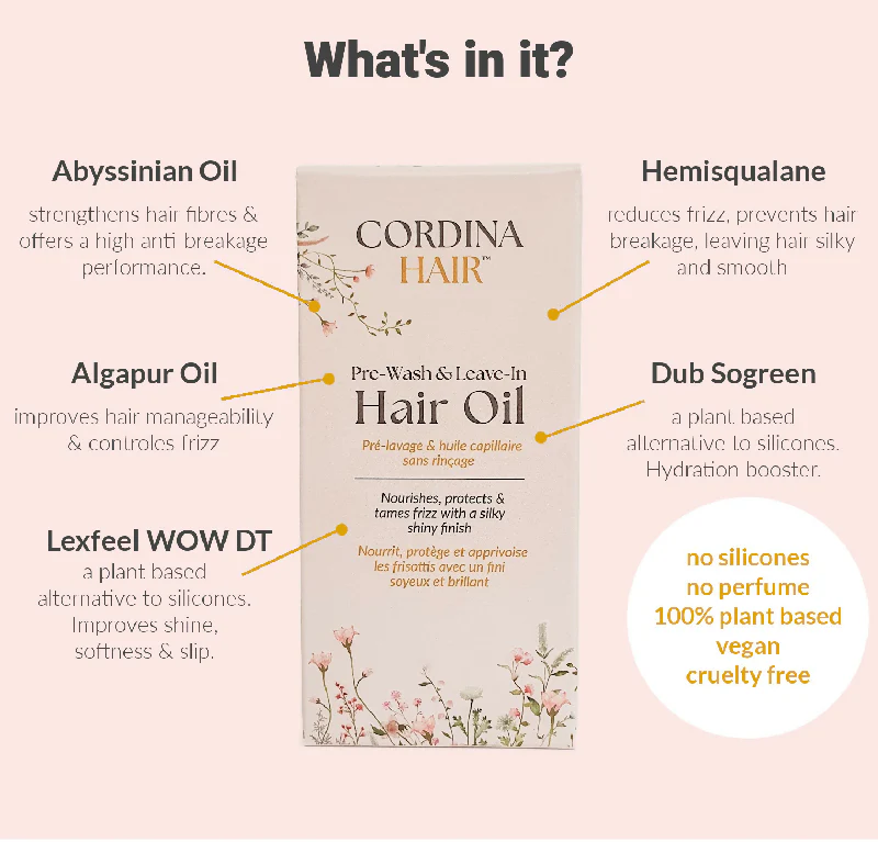 Cordina Hair Pre-Wash & Leave-In Hair Oil - Image 7