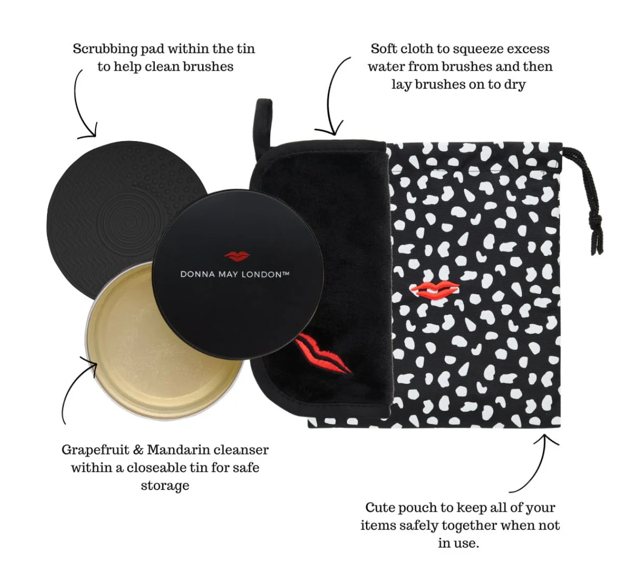 Donna May London Makeup Brush Cleaner Kit - 100% vegan & cruelty free - Image 2