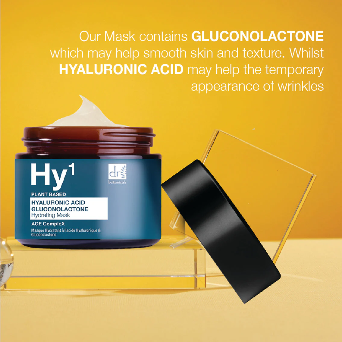 Dr Botanicals - Hyaluronic Acid 1% & Gluconolactone Mask 60ml - Image 5