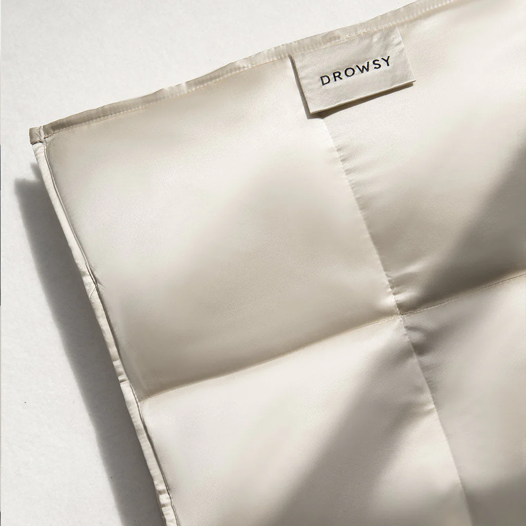 Drowsy Sleep Co Dusty Gold Silk Weighted Blanket - Image 7