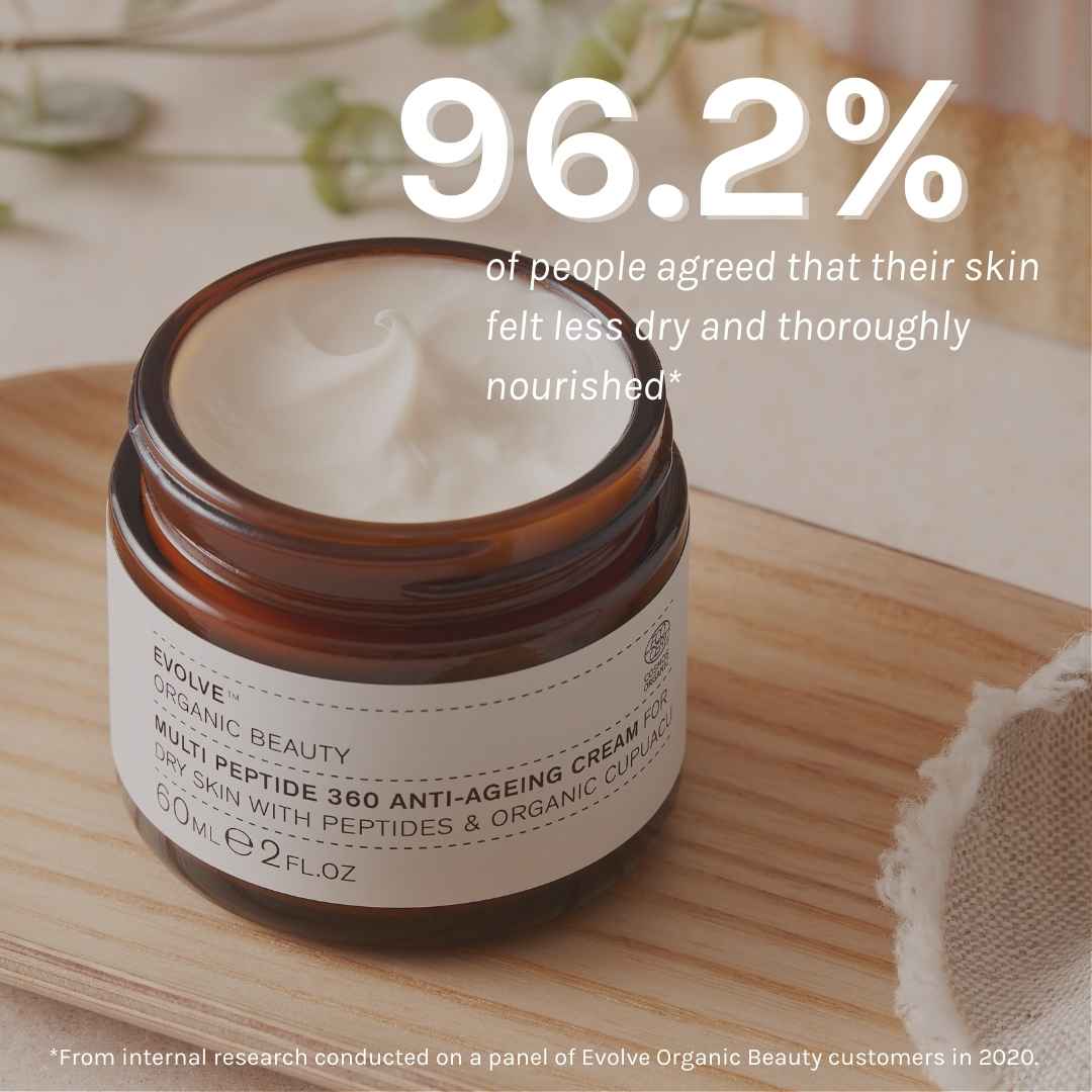 Evolve Organic Beauty Multi Peptide 360 Anti-Ageing Cream 60ml. - Image 4