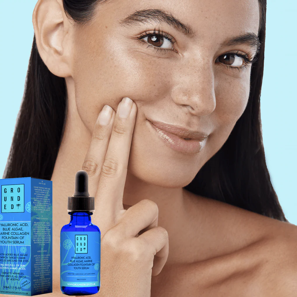 Grounded Body - Blue Algae & Collagen Fountain of Youth HA Facial Serum - Image 3