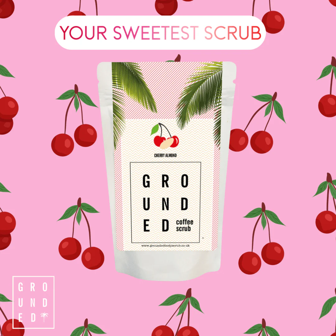 Grounded Body - Cherry Almond Coffee Body Exfoliating Scrub (200g) - Image 4