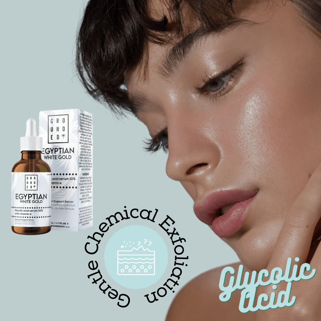 Grounded Body - Egyptian White Gold, Glycolic Acid Serum 10% With Vitamin E version - Image 3