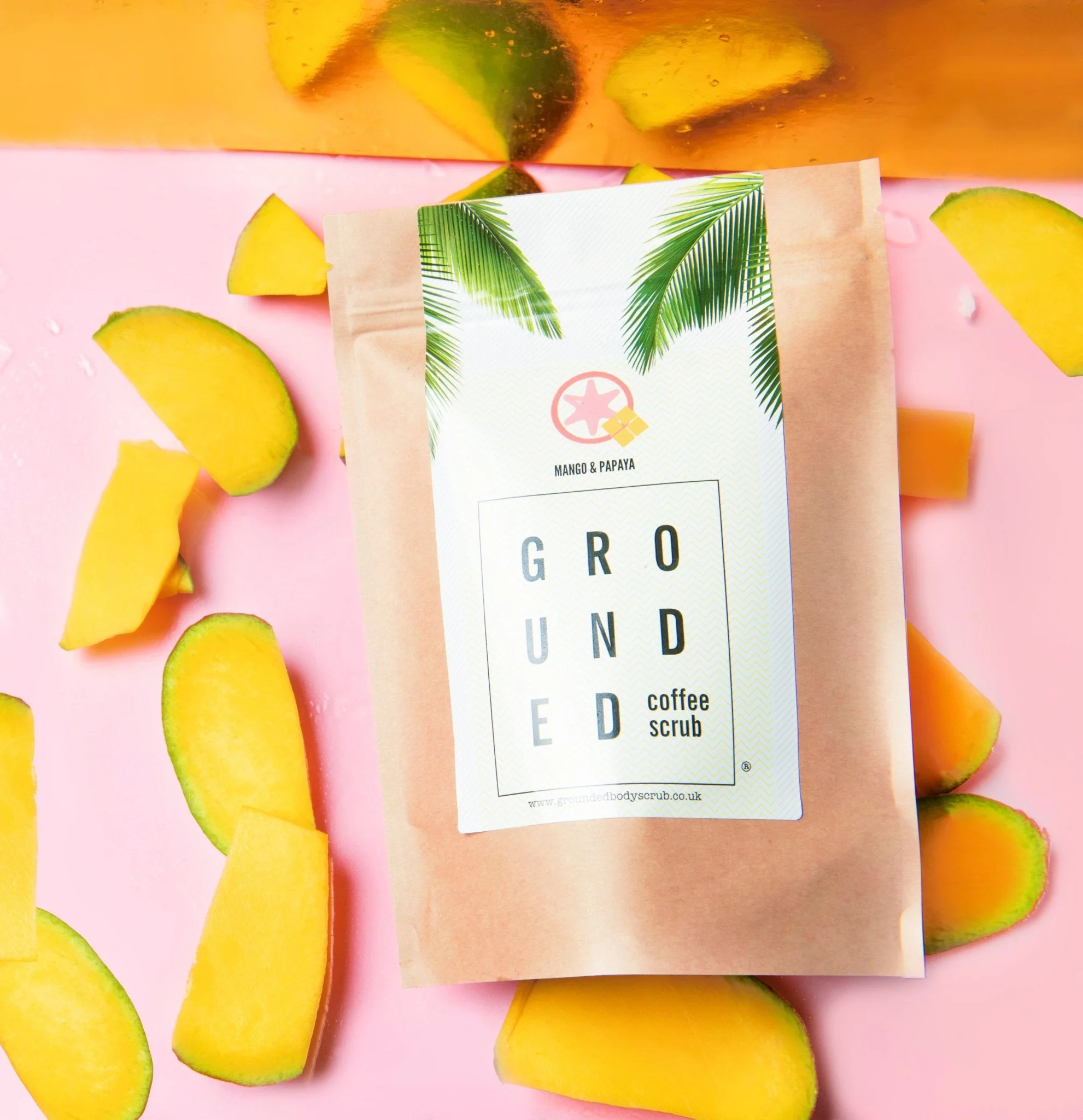 Grounded Body - Mango and Papaya Coffee Scrub (200g) - For Dry Skin - Image 4