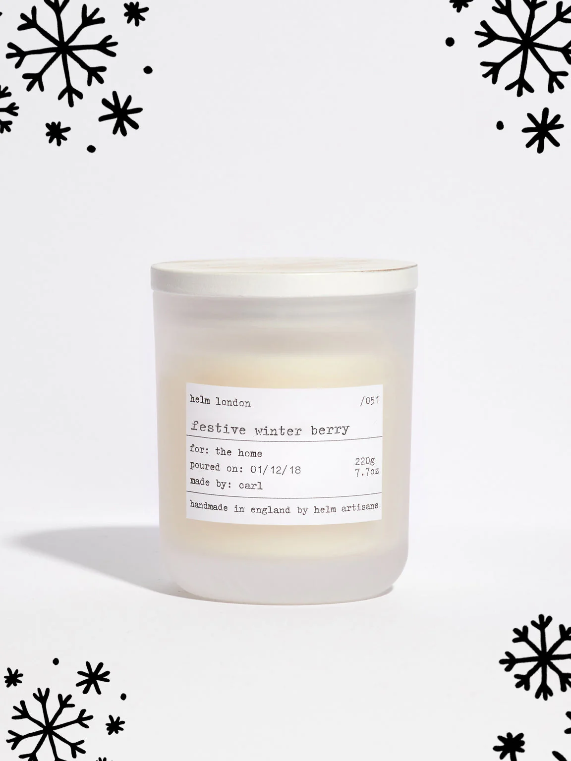 Helm London Festive Winter Berry Luxury Candle - Limited Edition