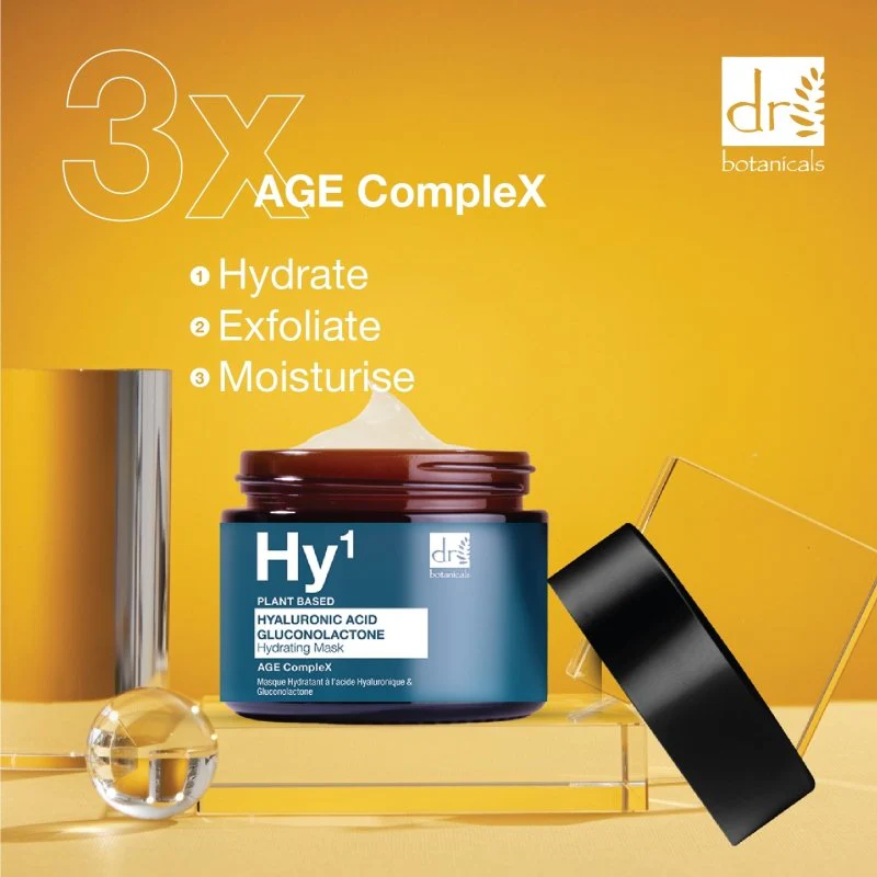 Dr Botanicals - Hyaluronic Acid 1% & Gluconolactone Mask 60ml - Image 3