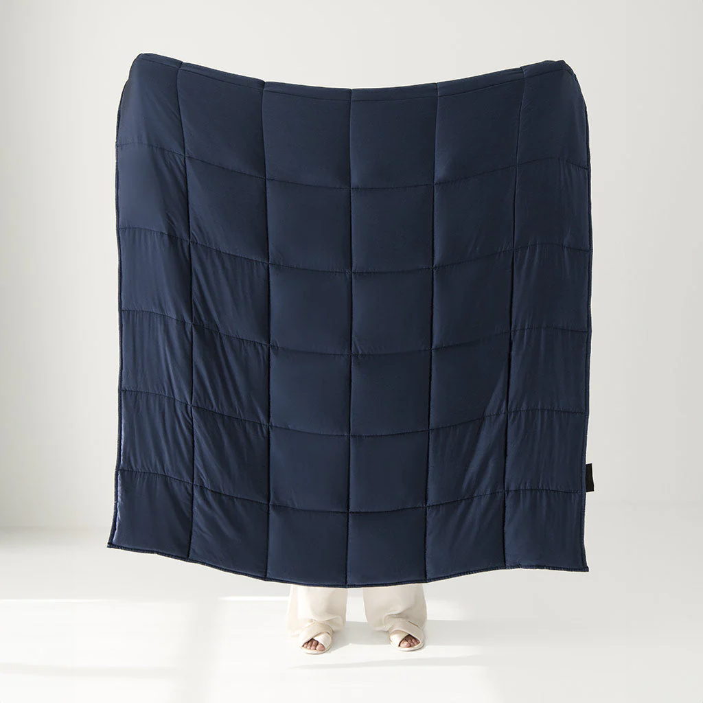 Drowsy Sleep Co Midnight Blue Silk Weighted Blanket - Image 9