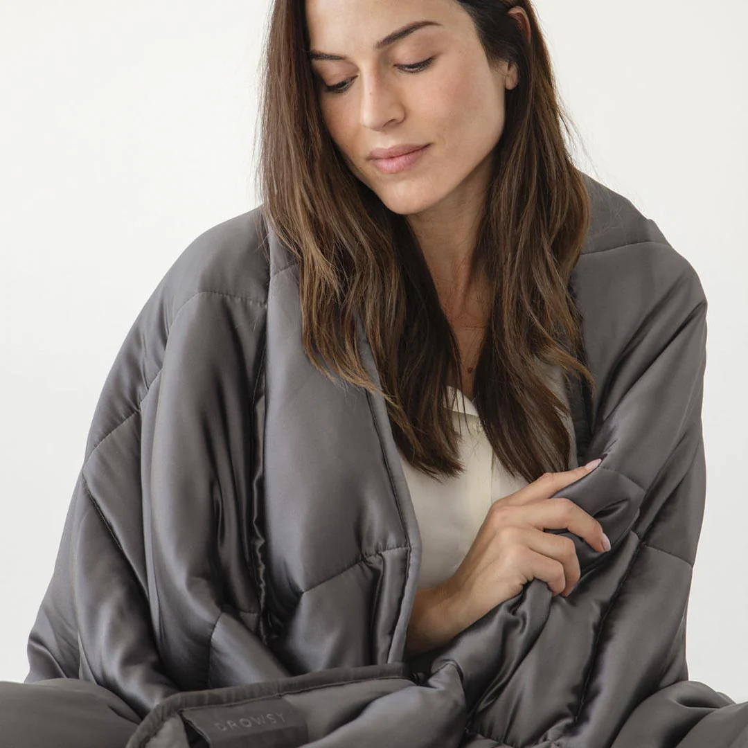 Drowsy Sleep Co Moonlight Shadow Silk Weighted Blanket - Image 2