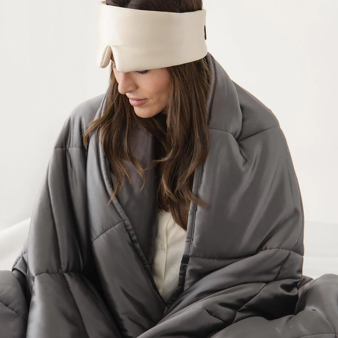 Drowsy Sleep Co Moonlight Shadow Silk Weighted Blanket - Image 4