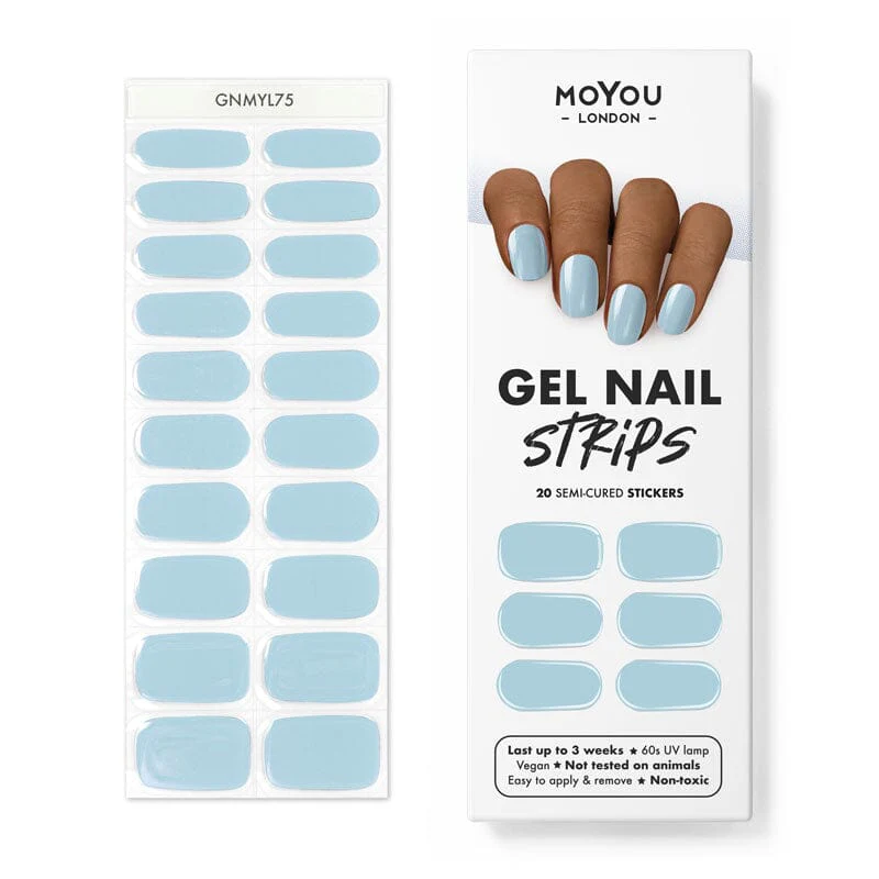 MoYou London Gel Nail Strip ★ Baby Blue