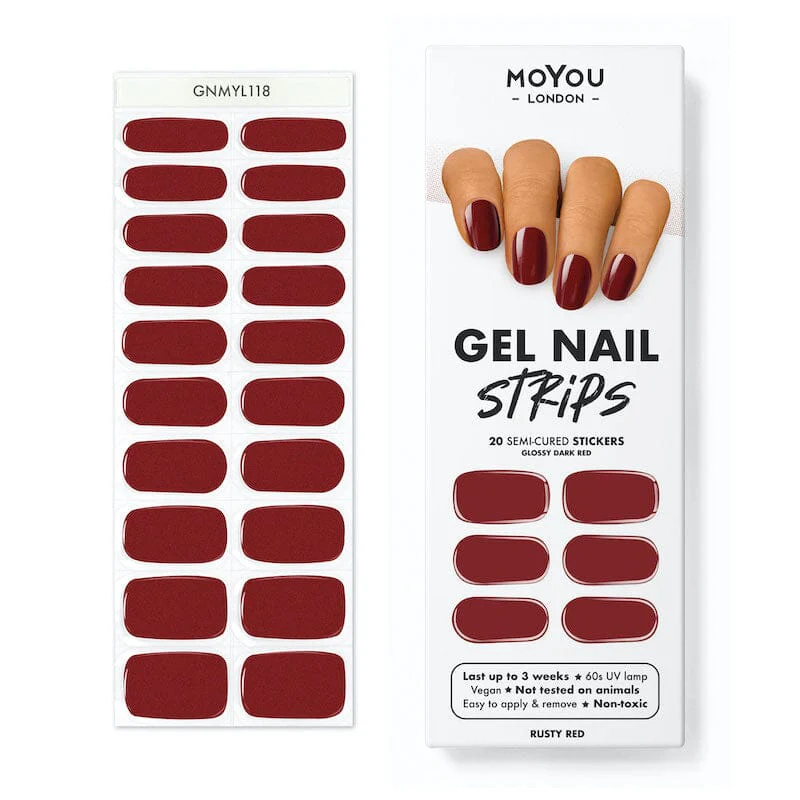 MoYou London Gel Nail Strip ★ Rusty Red