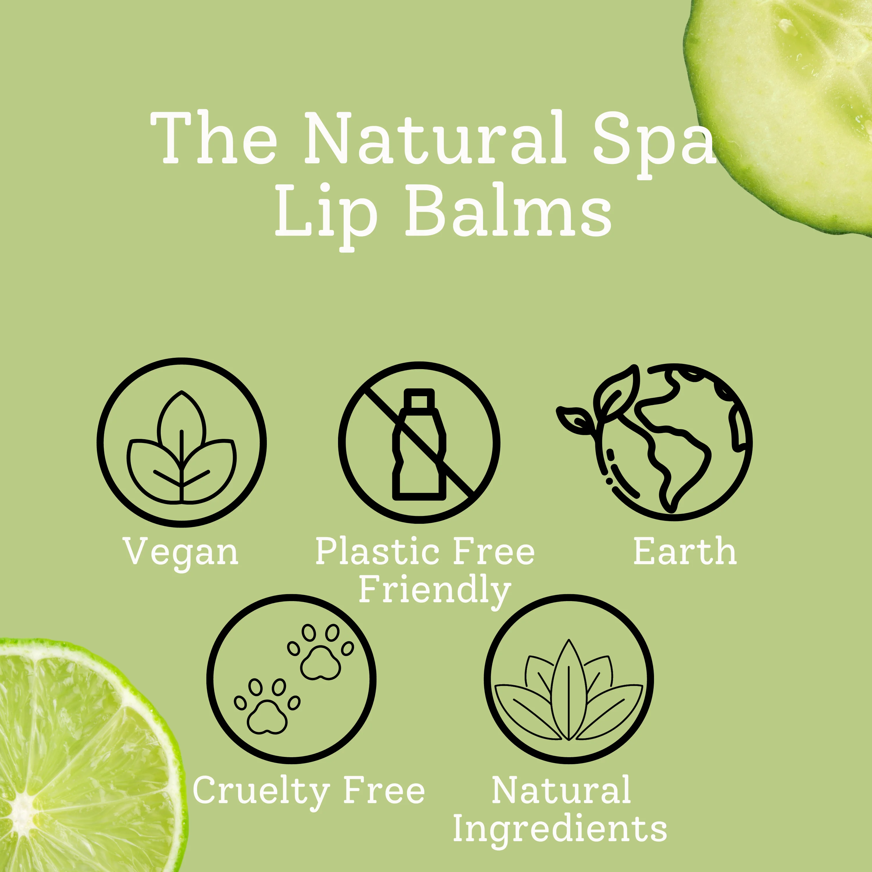 The Natural Spa - Cucumber Lime All Natural Lip Balm - Image 3