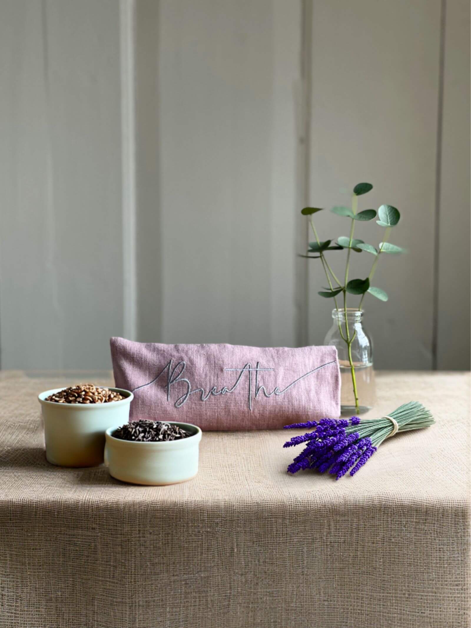 Norfolk Eye Pillow Company - Breathe Embroidered Linen and Lavender Eye Pillow - Image 4