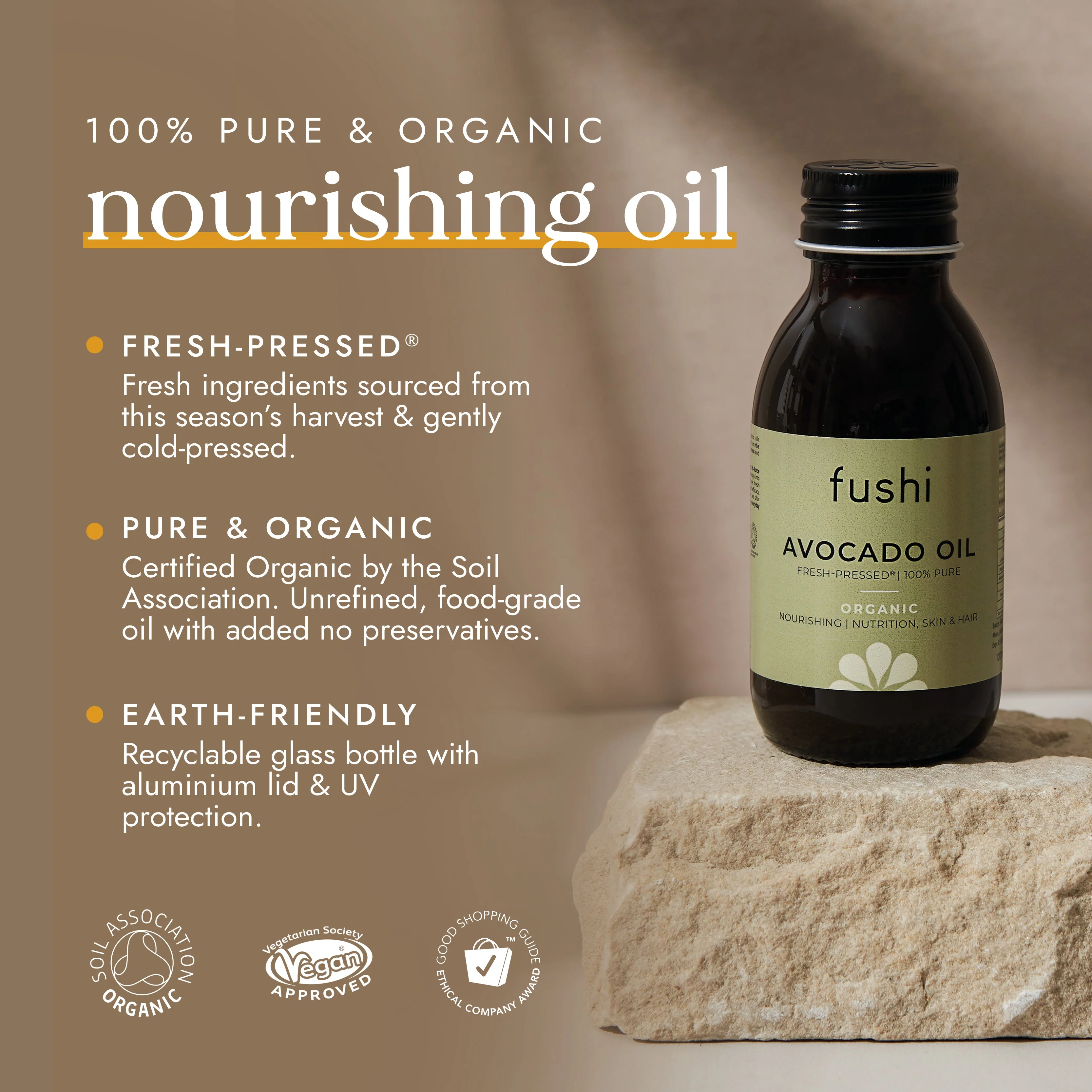 Fushi Wellbeing - Organic Avocado Oil 100ml - Image 3