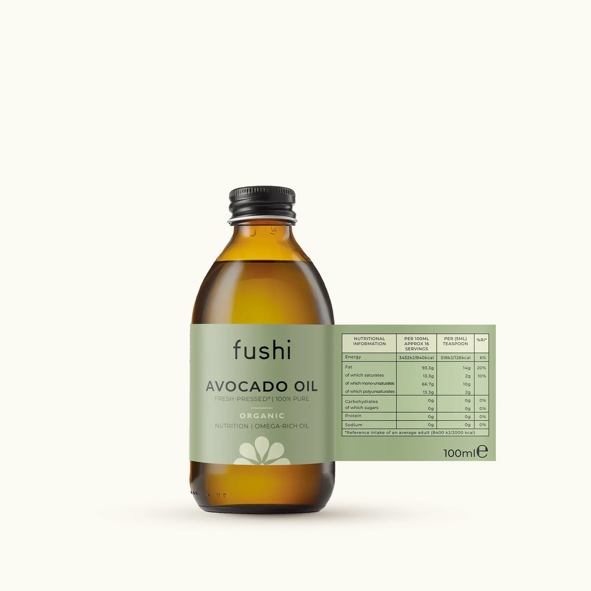 Fushi Wellbeing - Organic Avocado Oil 100ml - Image 8