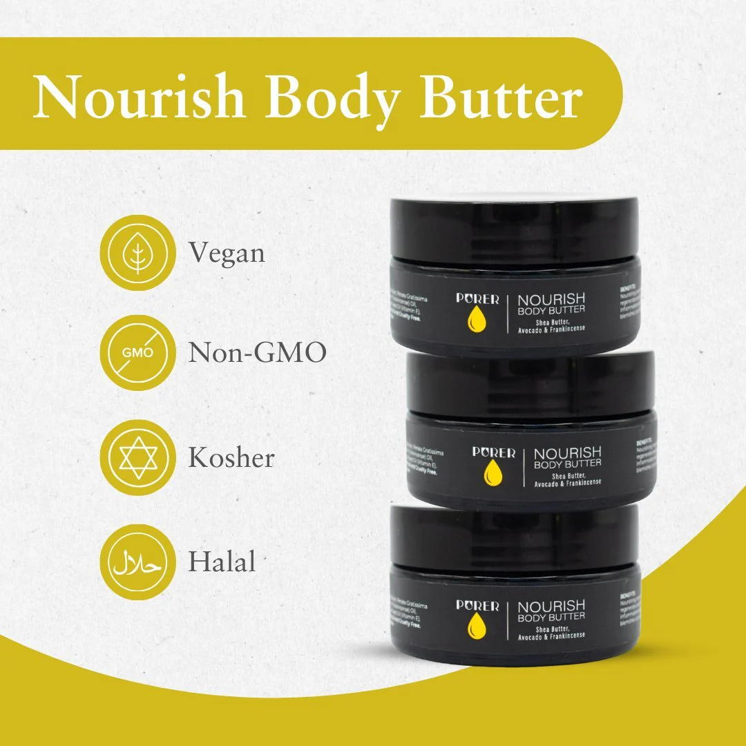 Purer Nourish Body Butter with Shea Butter, Avocado & Frankincense - Image 3