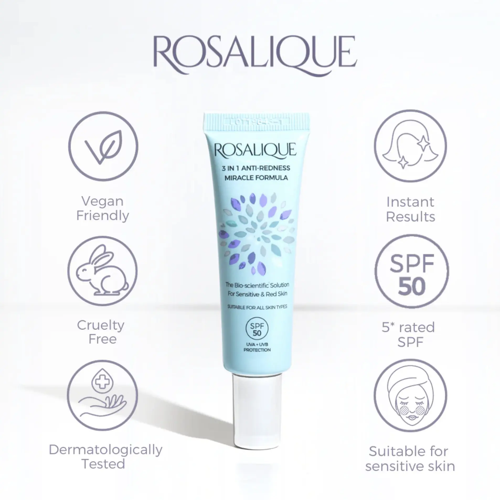 Rosalique 3 in 1 Anti-Redness Miracle Formula SPF50 - Image 4