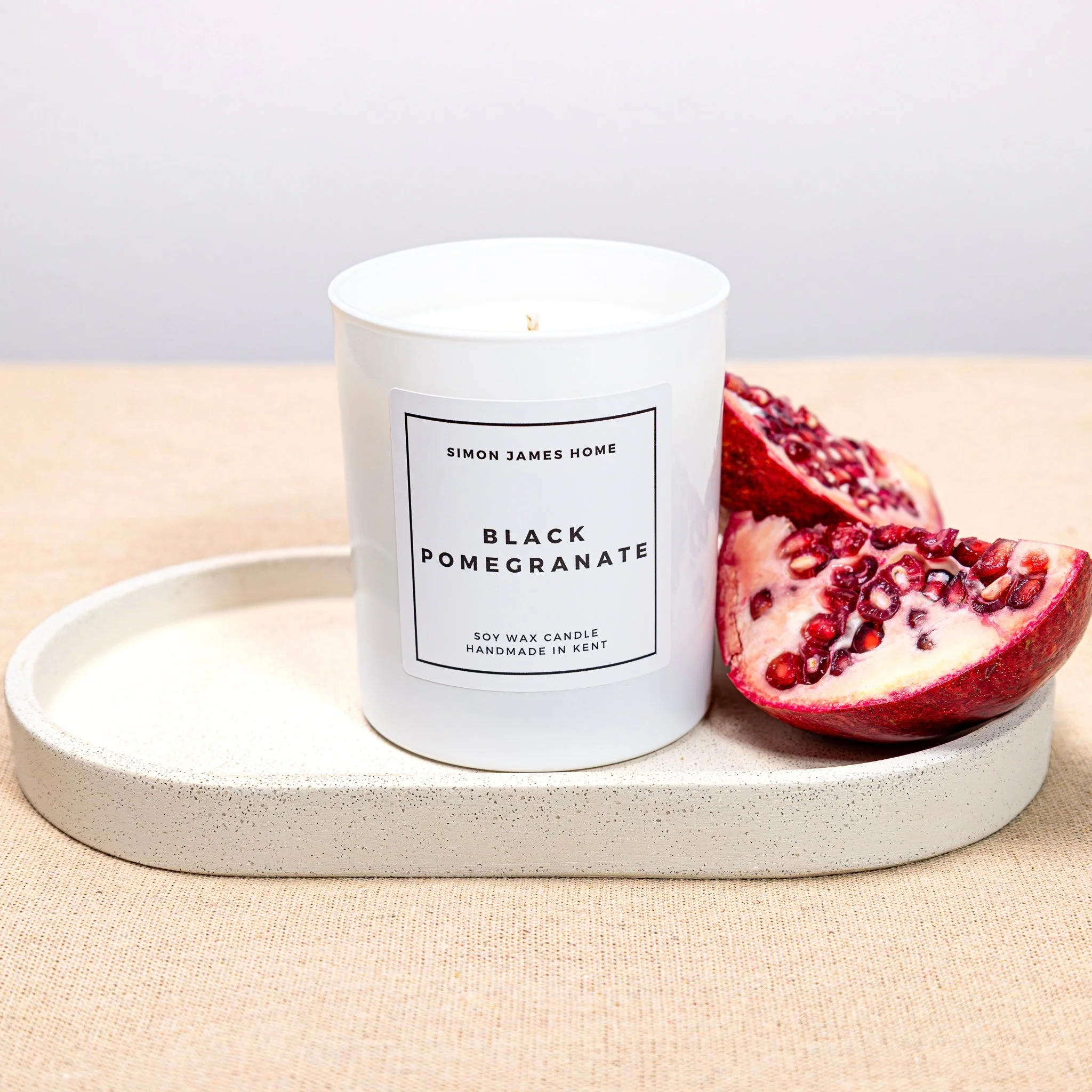 Simon James Home - Black Pomegranate Handmade Soy Wax Candle