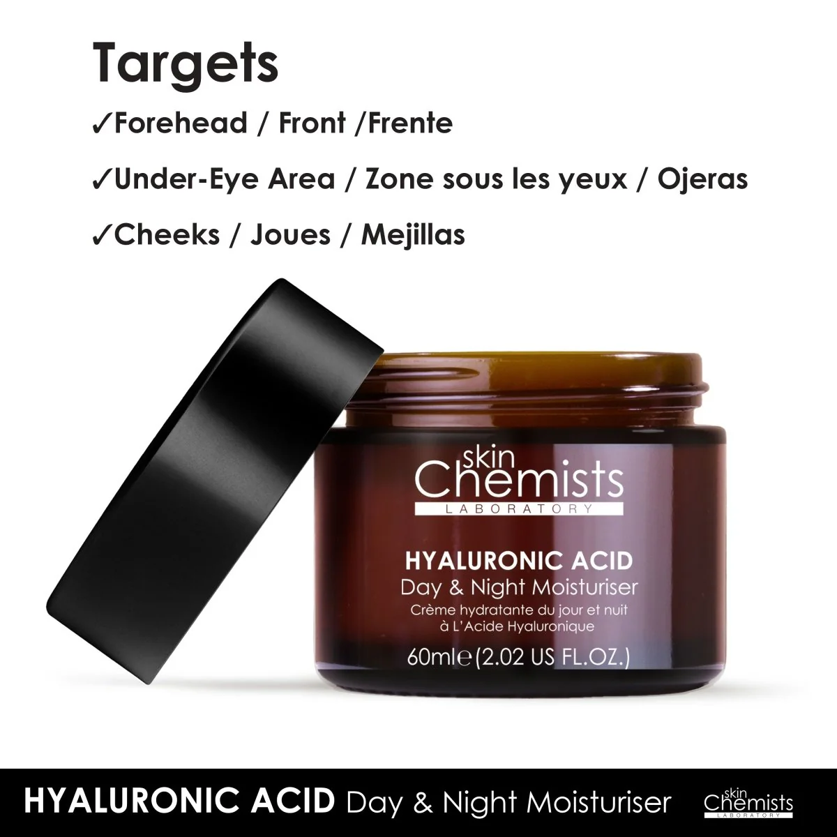 skinChemists Hyaluronic Acid Day Moisturiser 60ml - Image 3