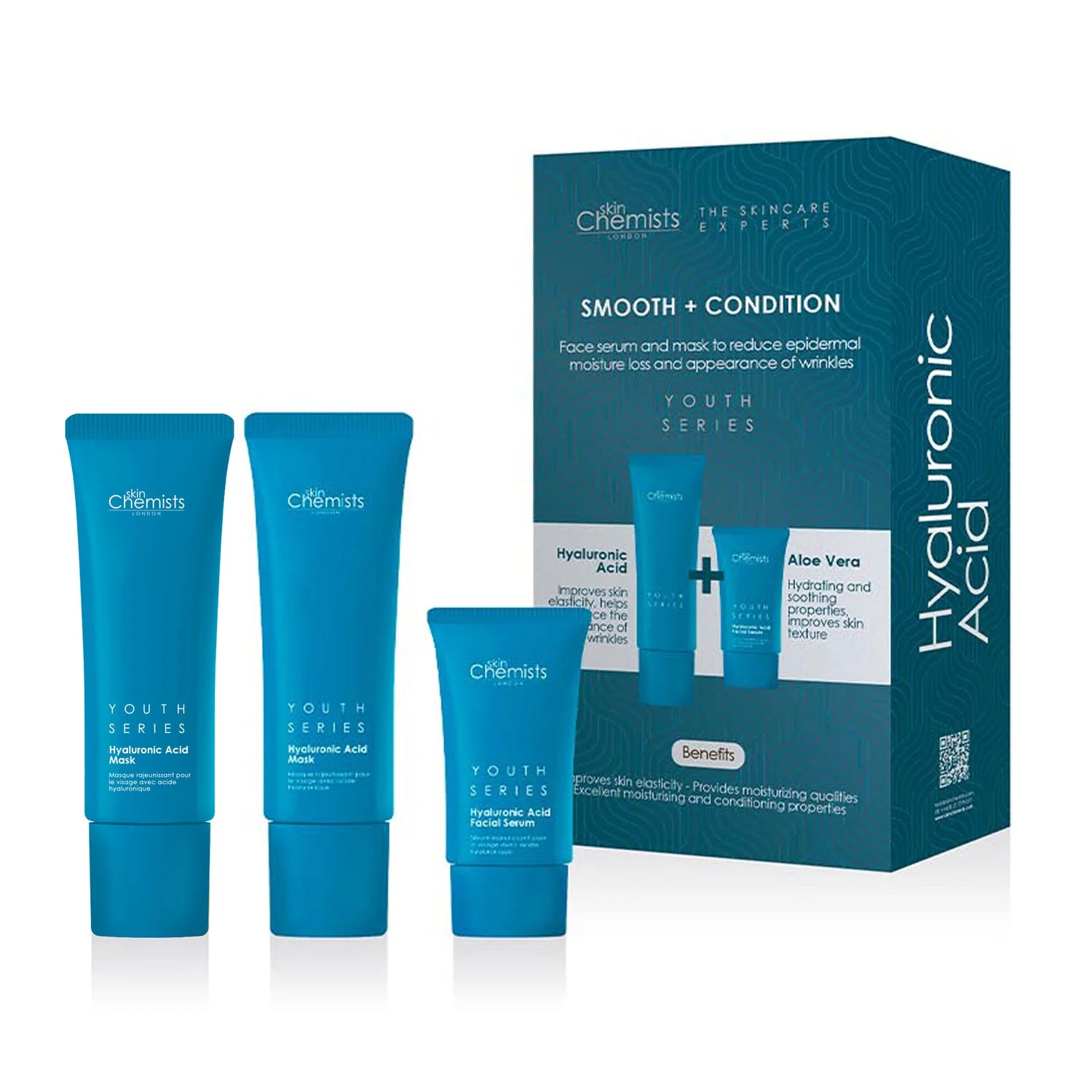 skinChemists Hyaluronic Acid Smooth & Condition Kit + Free Hyaluronic Acid Mask 50ml