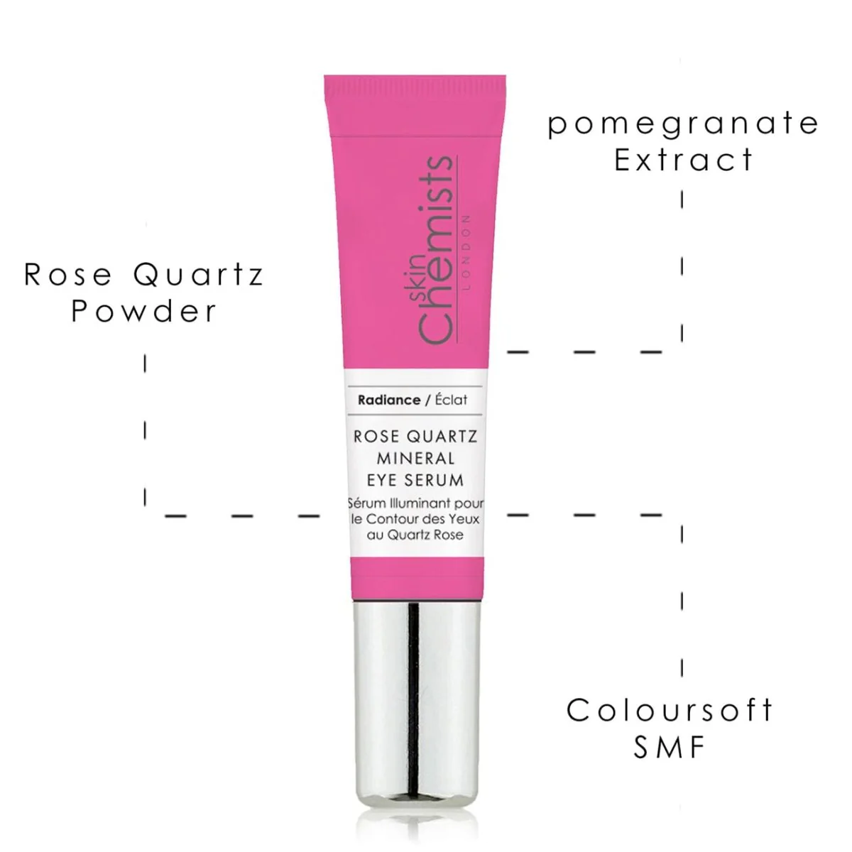 skinChemists Rose Quartz Mineral Eye Serum 15ml - Image 2