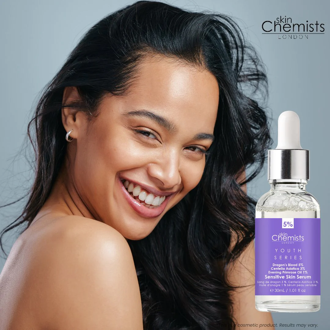skinChemists Sensitive Skin Serum Dragon's Blood 5%, Centella Asistica 3%, Evening Primrose Oil 1% 30ml - Image 5