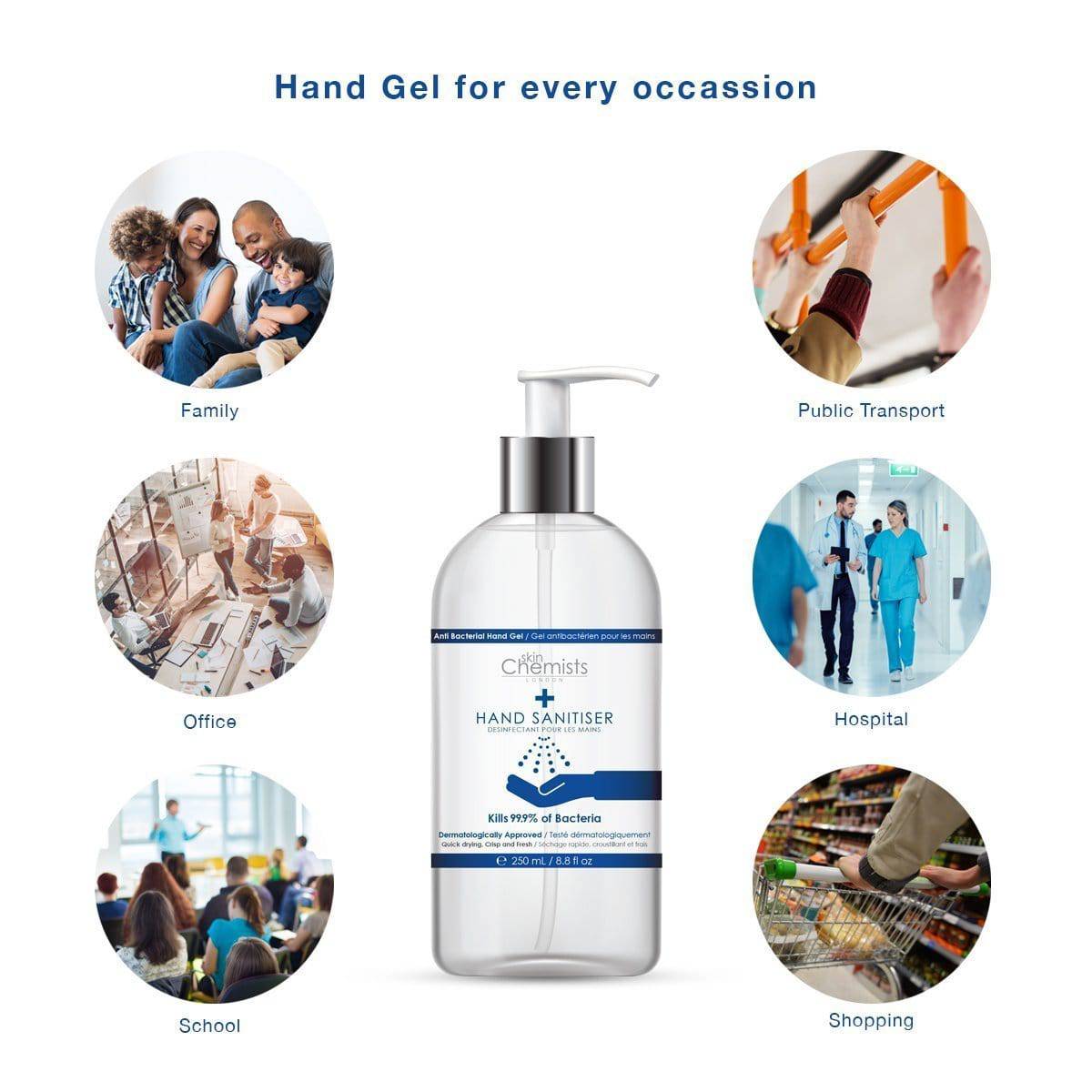 skinChemists Hand Sanitiser 250ml - Image 2