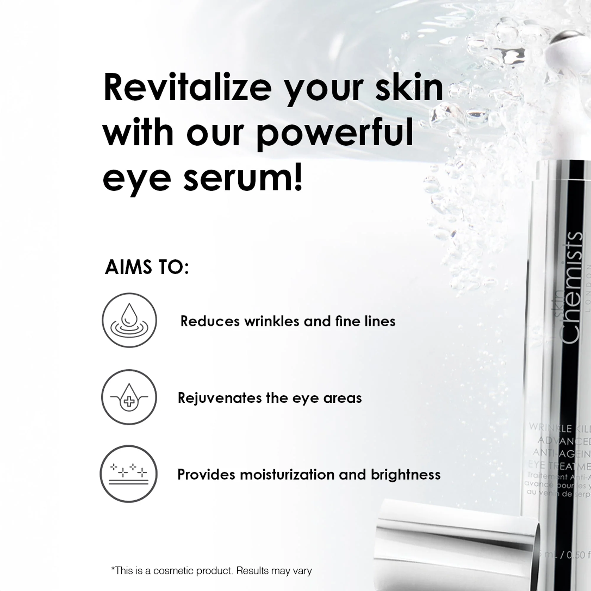 skinChemists Wrinkle Killer Anti-Ageing Eye Treatment 15ml - Image 3