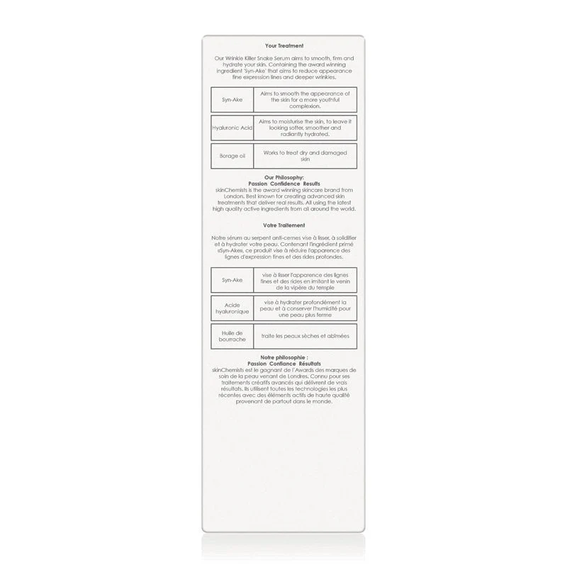 skinChemists Wrinkle Killer Snake Serum 30ml - Image 4