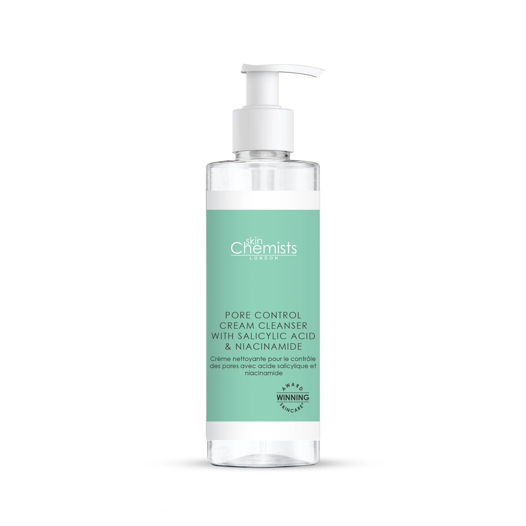 skinChemists Pore Control Cream Cleanser with Salicylic Acid & Niacinamide 200ml - Image 2