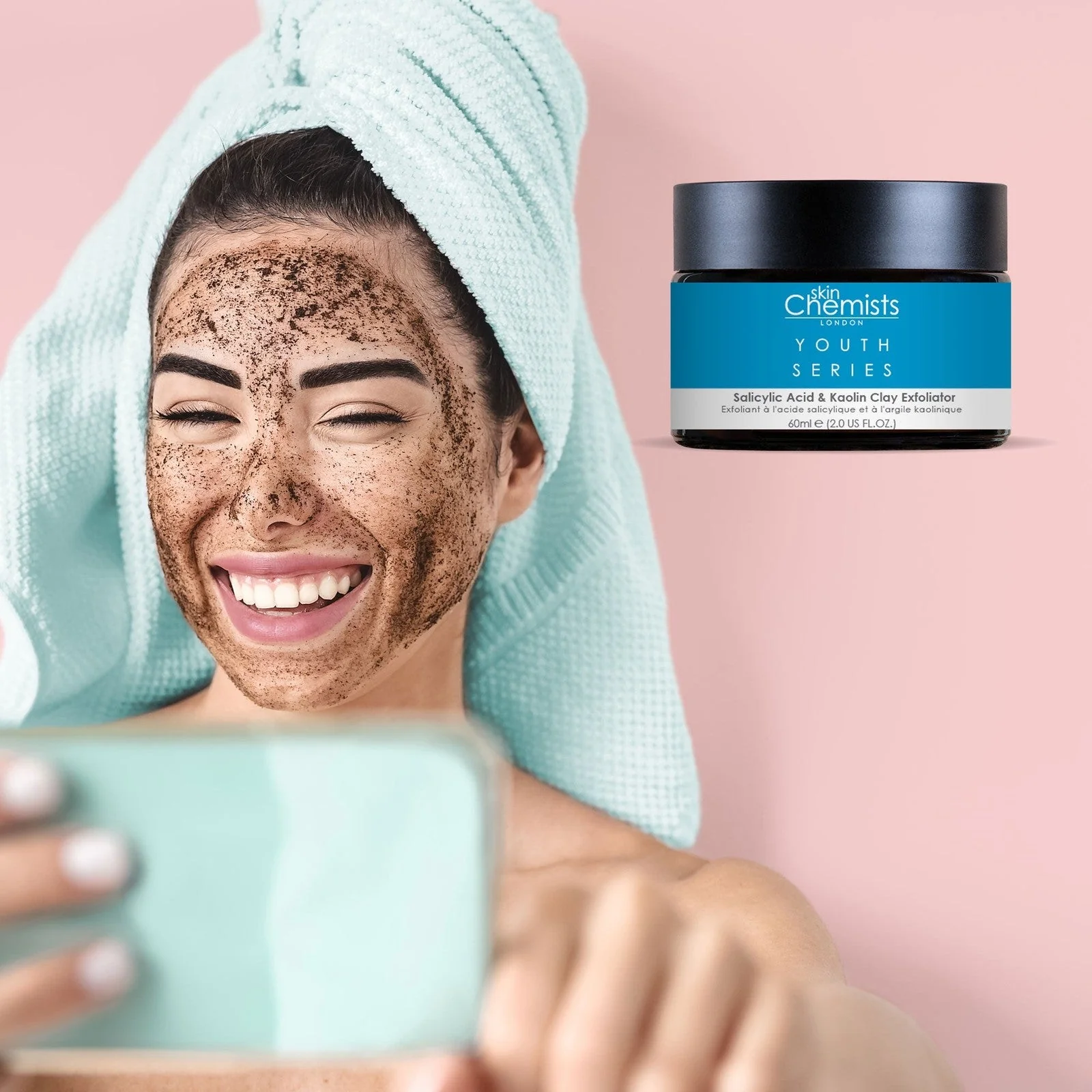 skinChemists Salicylic Acid & Kaolin Clay Exfoliator 60ml - Image 5