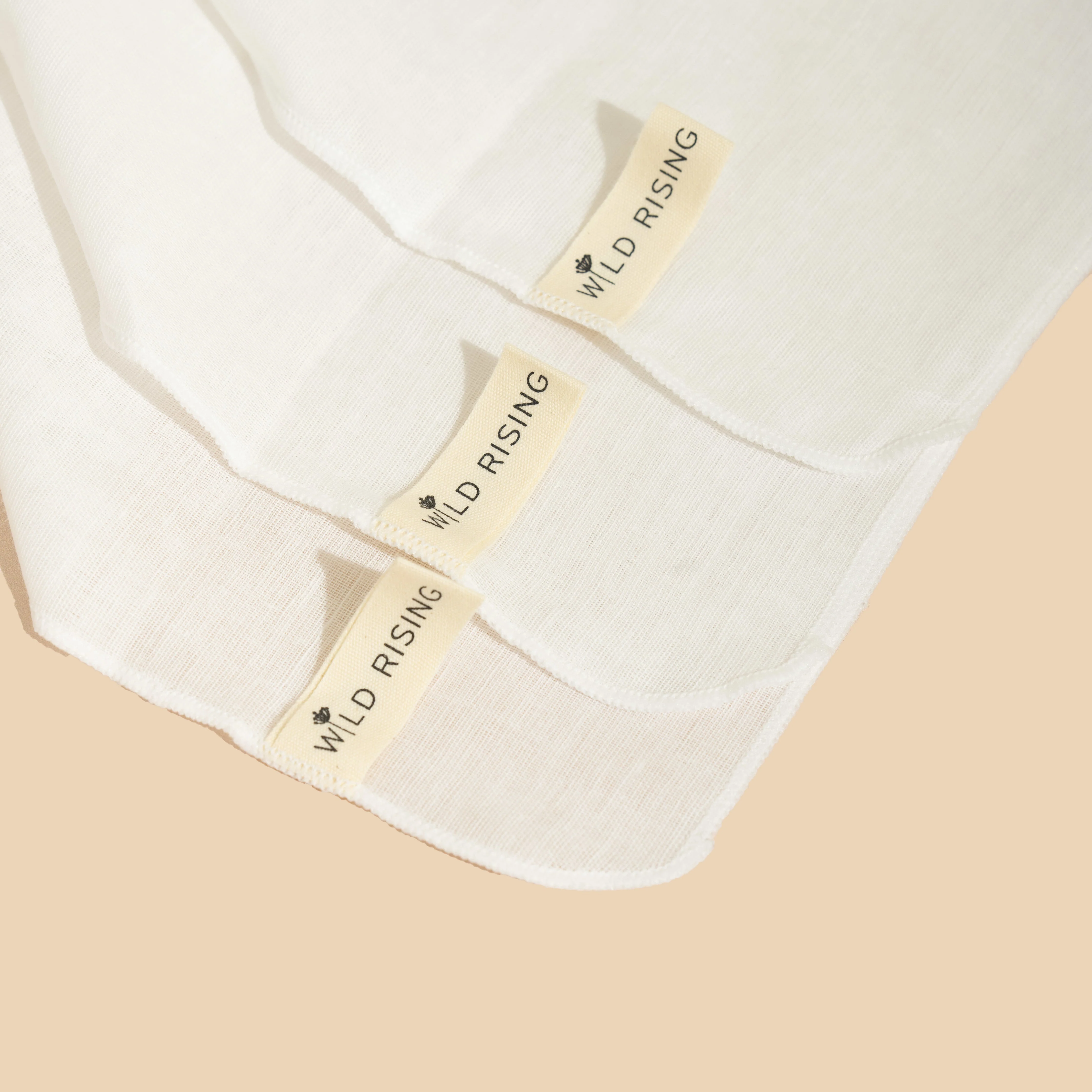 Wild Rising Skincare - 3 Organic Cotton Muslin Cleansing Cloths