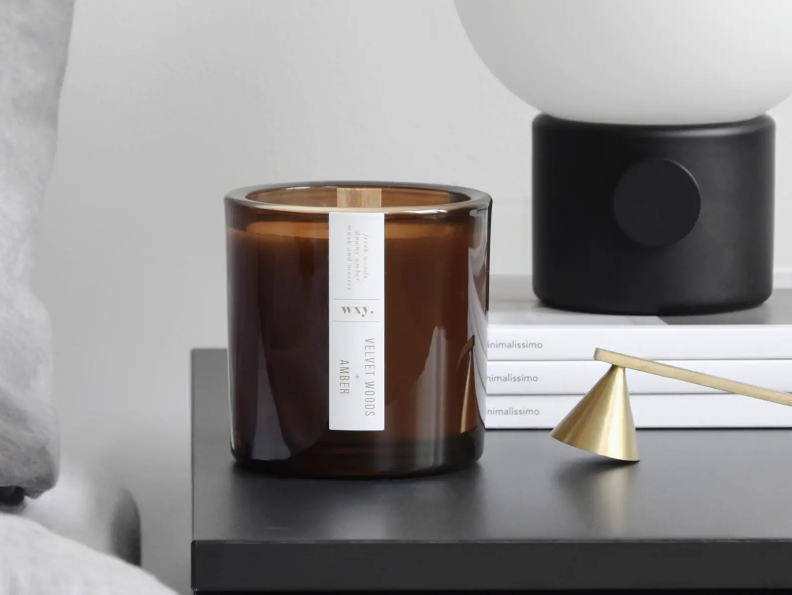 wxy. Big Amber Bamboo + Bergamot Oil Candle 12.5oz - Image 5