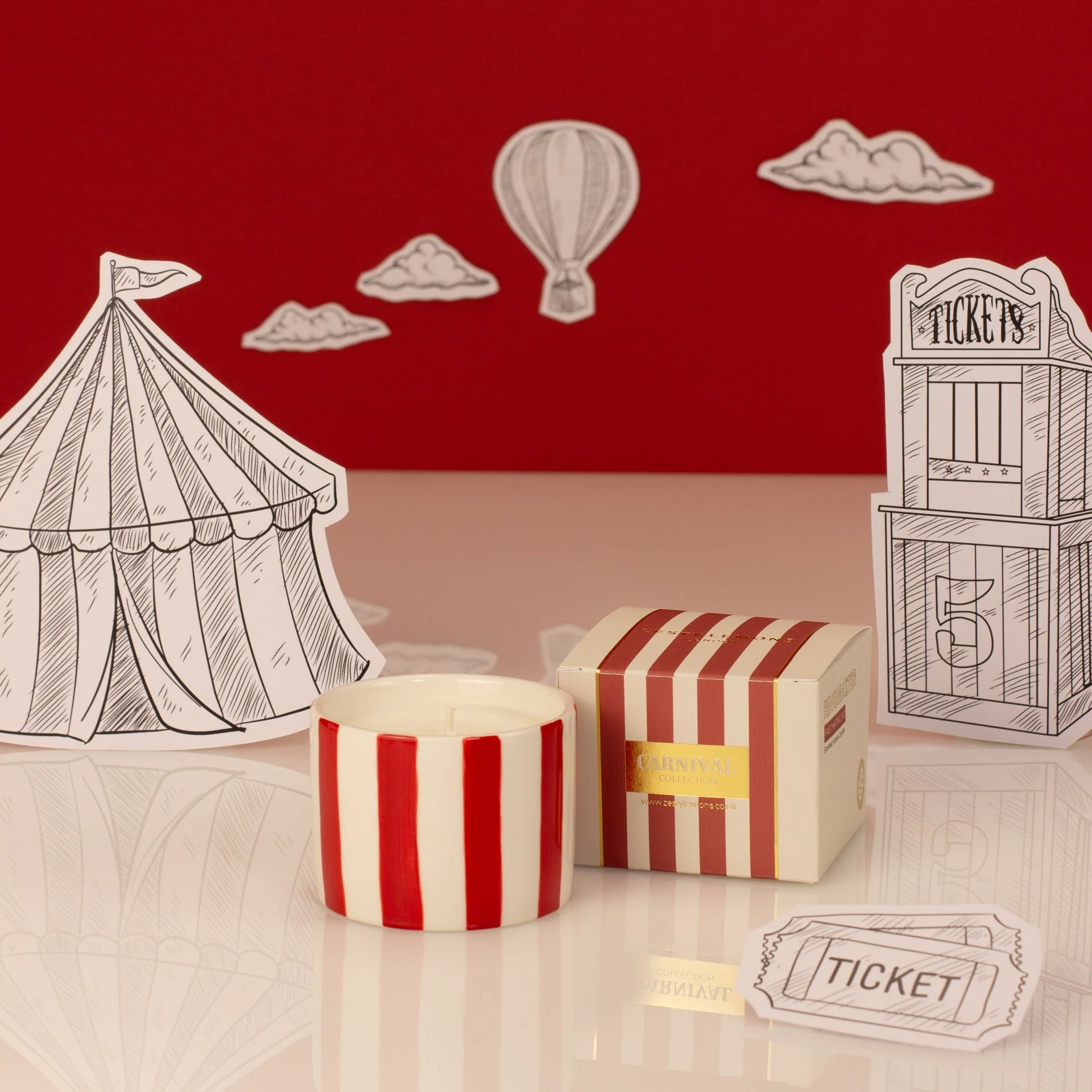 Zesty Lemons Carnival: Ringmaster Red Votive Candle - Plum & Pomegranate - Image 2