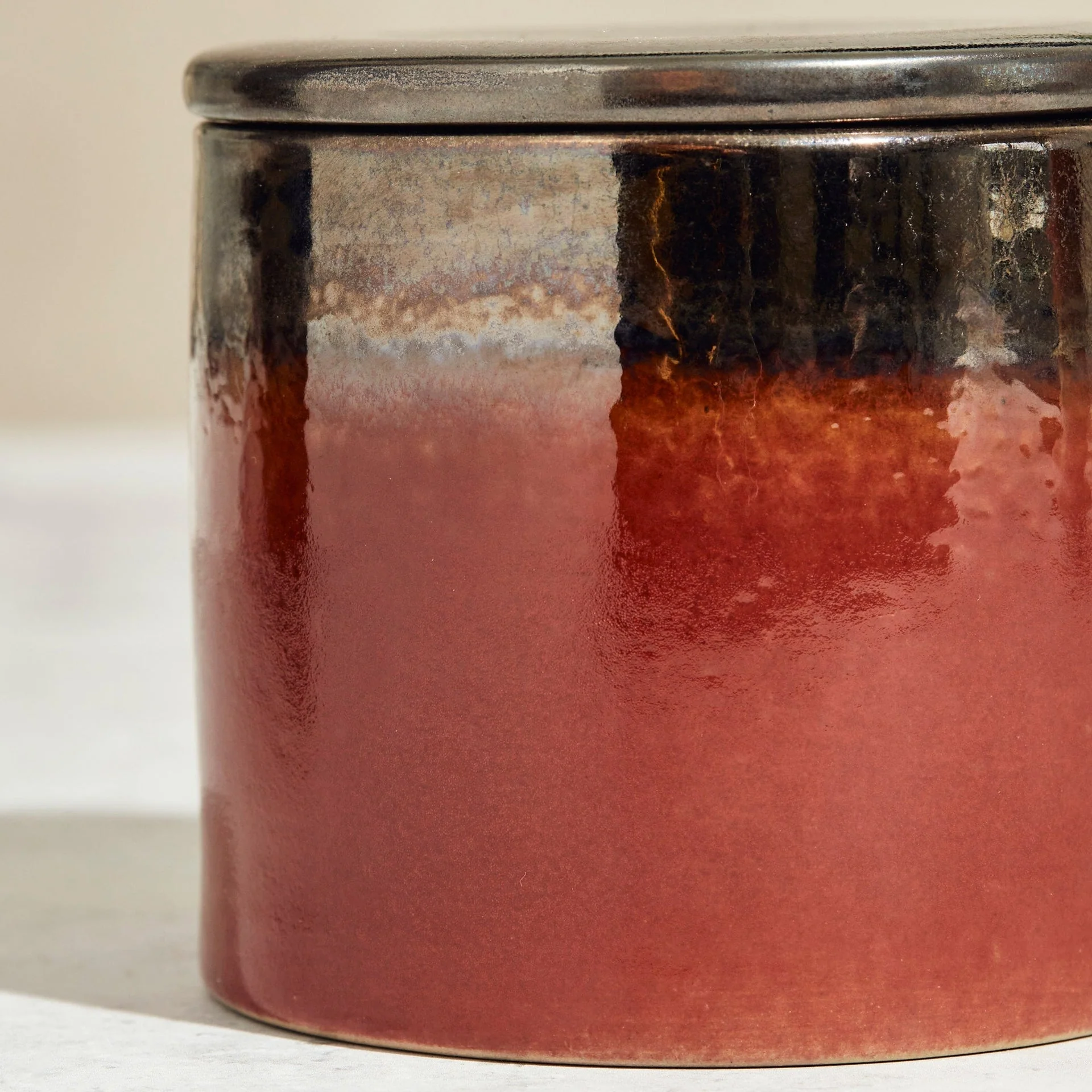 Zesty Lemons Kiln: Copper & Bronze Ceramic Candle - Pink Fizz & Polemo - Image 2