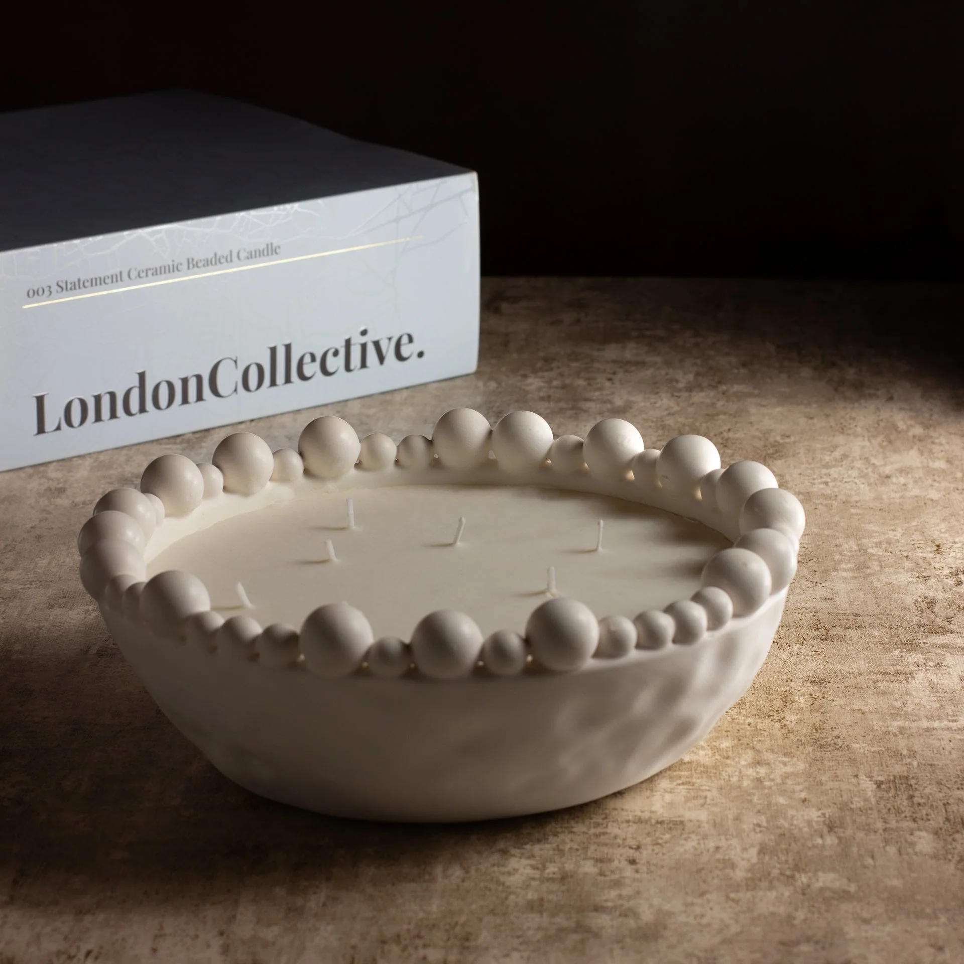 Zesty Lemons London Collective Statement Beaded Candle - Amber Noir - Image 2