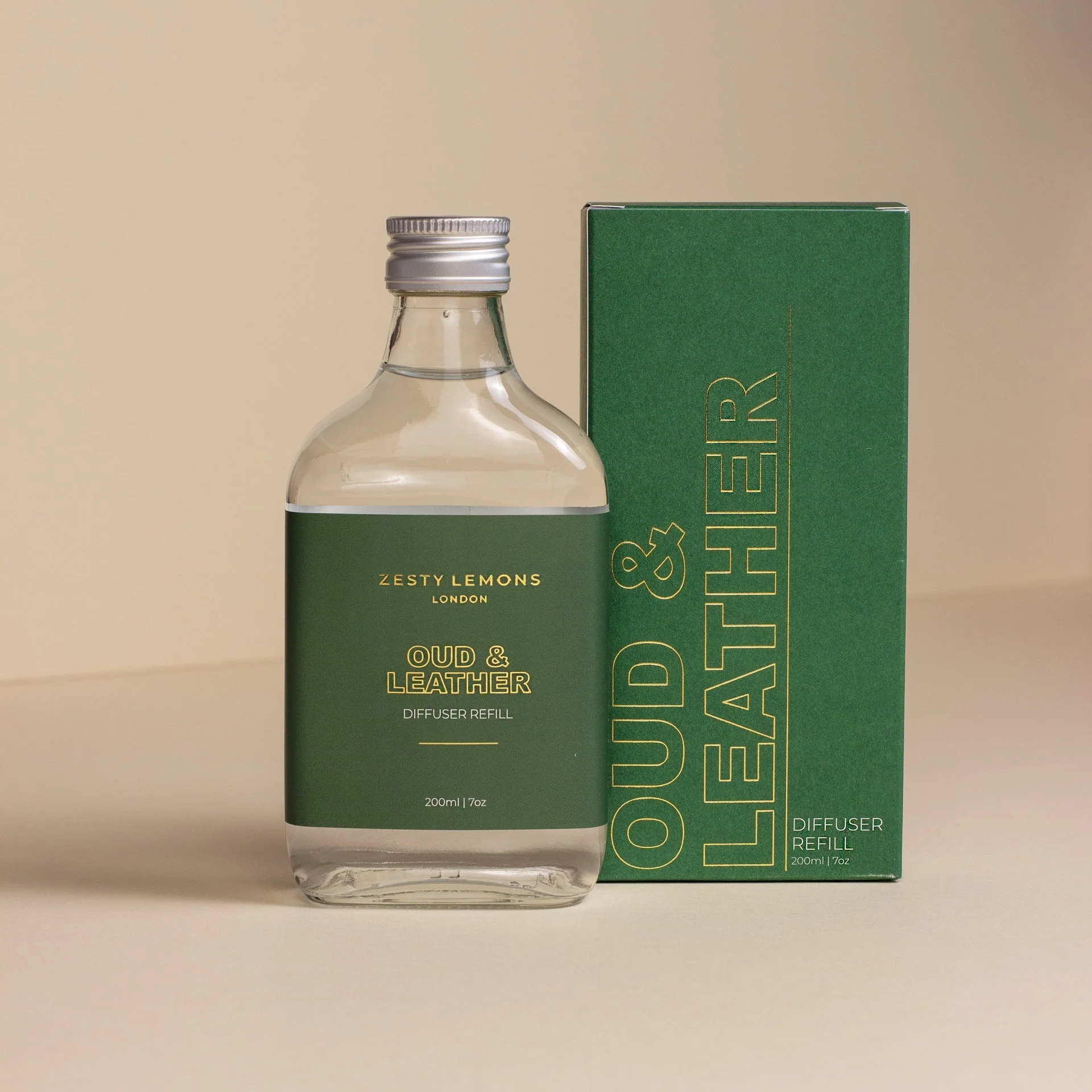 Zesty Lemons Oud & Leather: 200ml Diffuser Refill