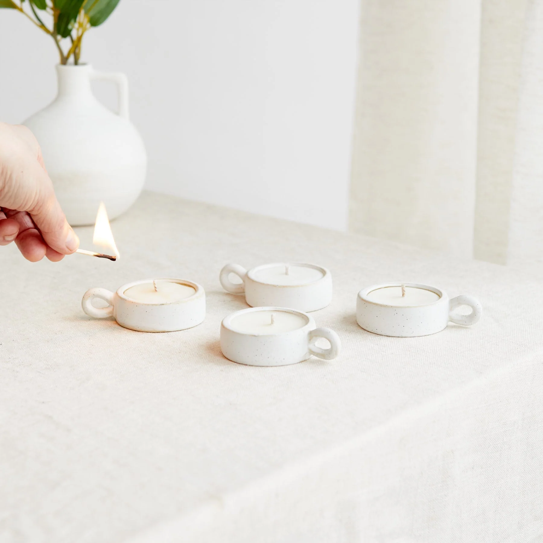 Zesty Lemons Scandi: Tea Lights (Box of 4) - Image 3